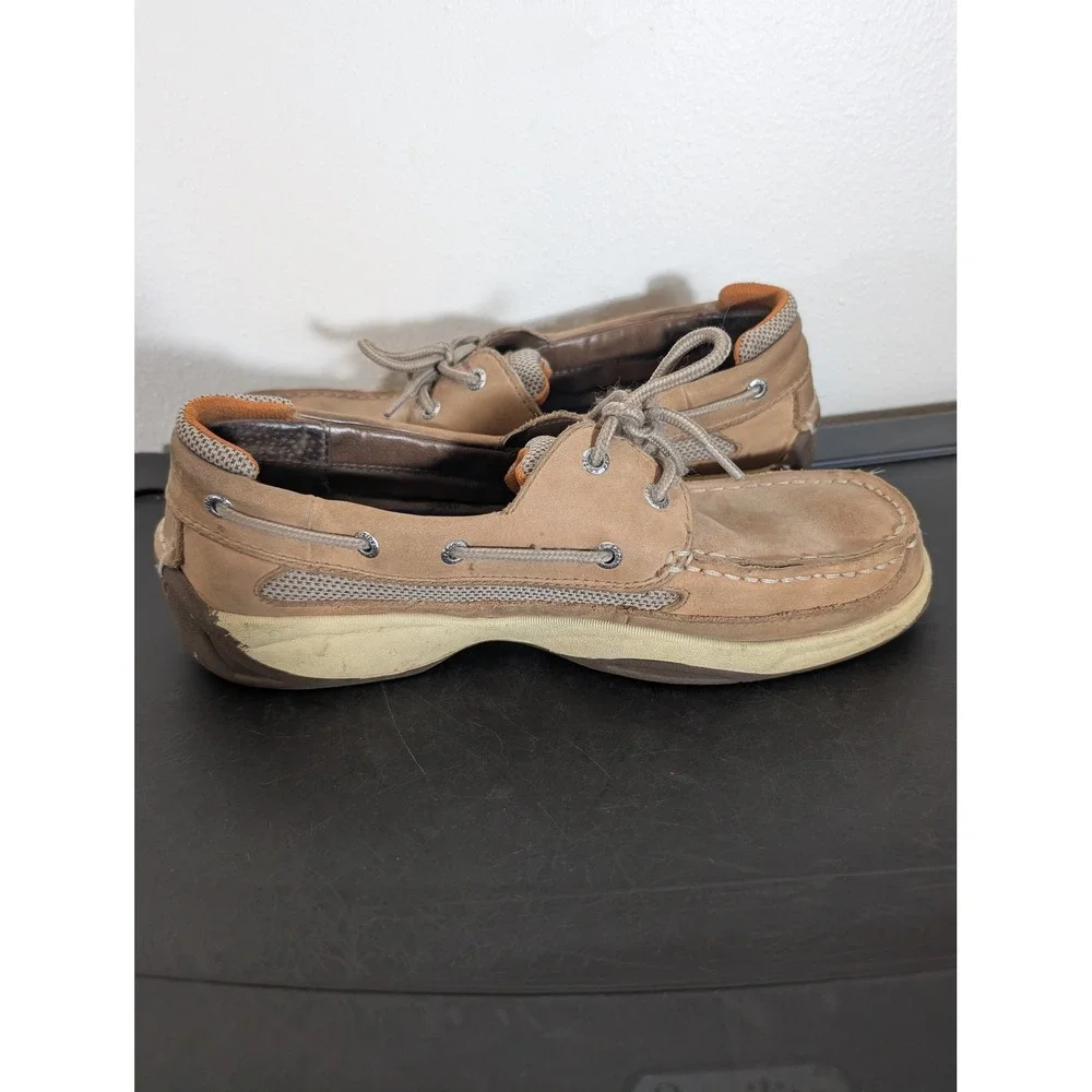 Sperry Top-Sider Men's 10.5M Billfish Tan Leather Boat Shoes 0777924 Non Slip